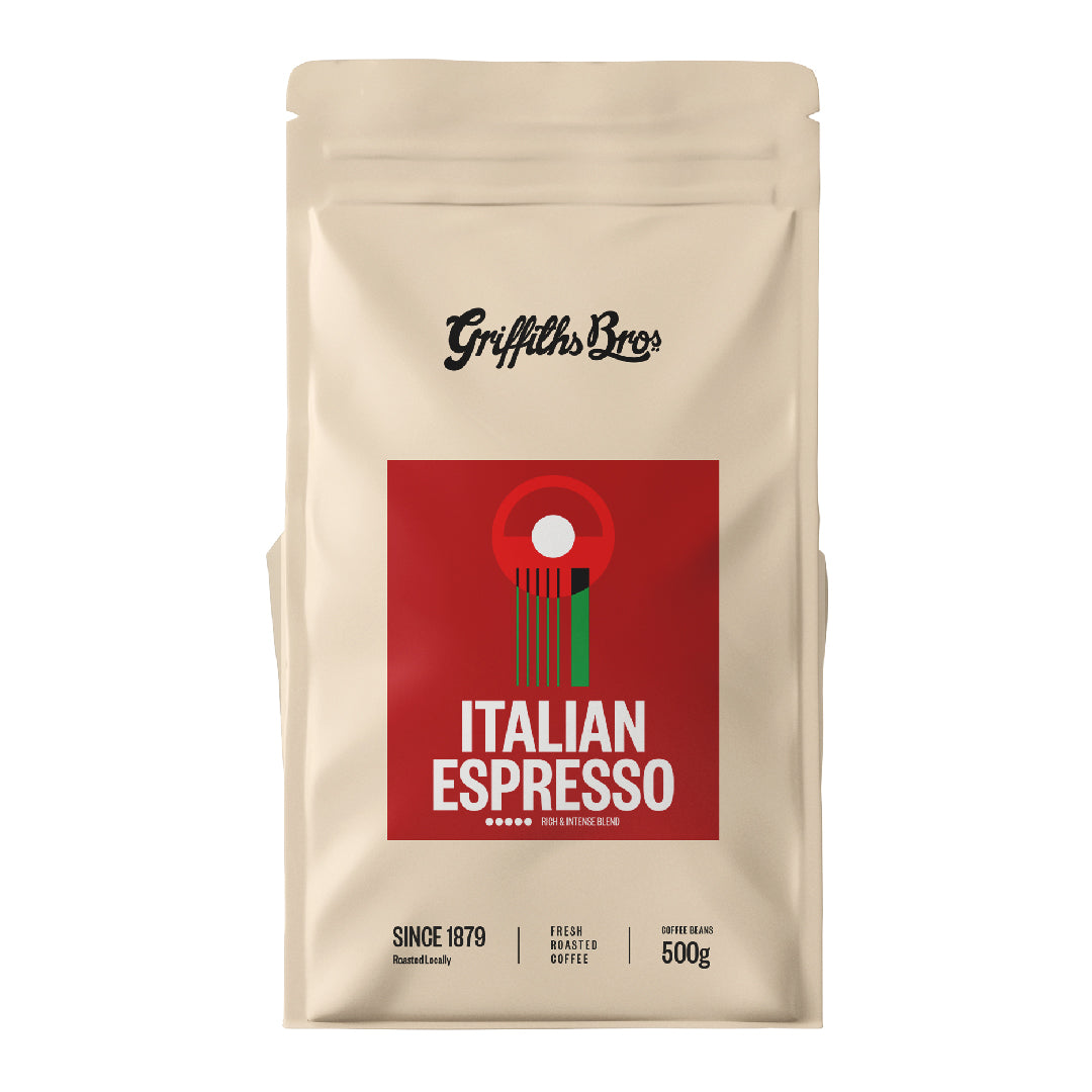 Griffiths Bros Coffee Roasters Italian Espresso Coffee Blend. Taste of Italy. Italian Style Coffee