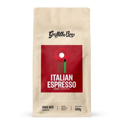 Griffiths Bros Coffee Roasters Italian Style Espresso Blend Tasting NotesDark Chocolate Nutty Earthy