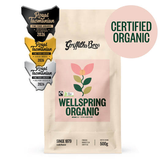 Wellspring Organic Coffee. Fairtrade. Reserve Champion. 