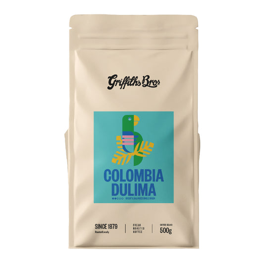 Griffiths Bros Coffee Roasters Colombia Dulima Bright and Balanced. Best Selling Colombian Coffee. Single Origin. Top Selling Colombian Coffee.