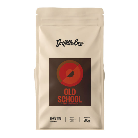 Griffiths Bros Coffee Roasters Old School Coffee Blend. Timeless Coffee. Old School Flavours New School Roasting.