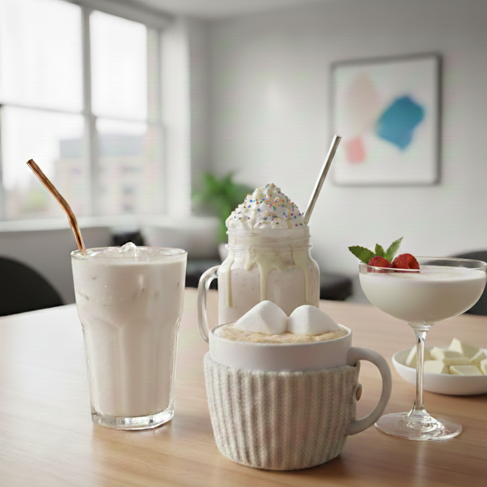 White Chocolate drinking chocolate. white chocolate shakes