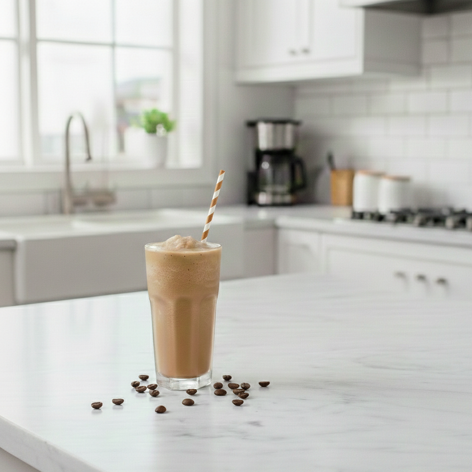 Double Shot Espresso Frappe, Coffee Frappe, Easy recipe.
